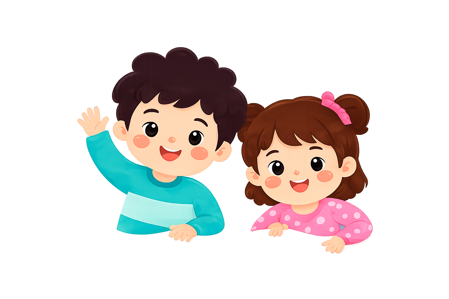 Deux enfants joyeux